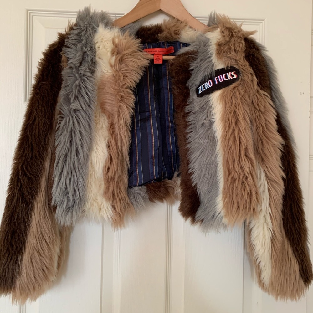 Zero Fxxks Modified Cropped Fur Coat